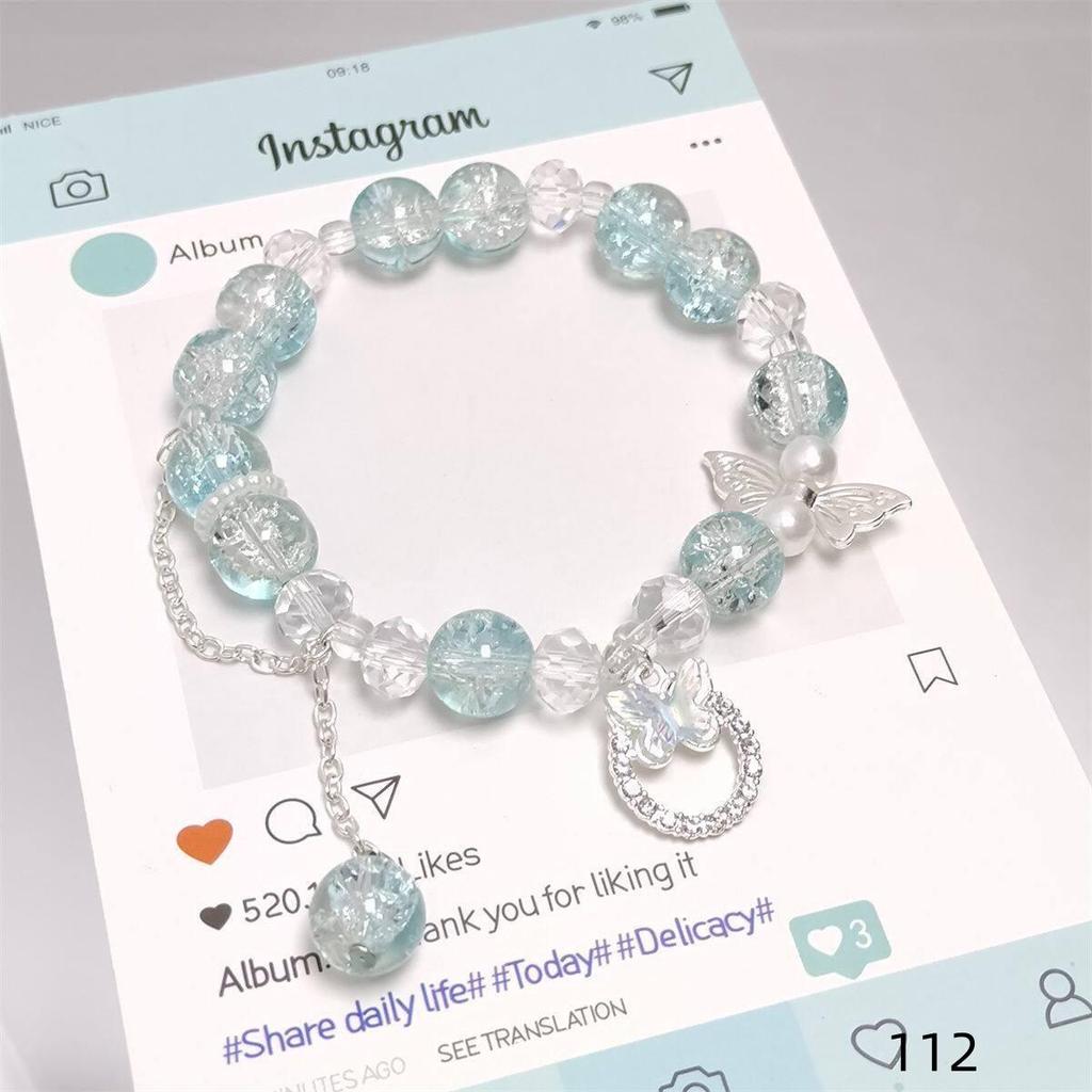 Mori Style Mermaid Crystal Bracelet - Sweet, Versatile Design for Women, Students, and Best Friends.