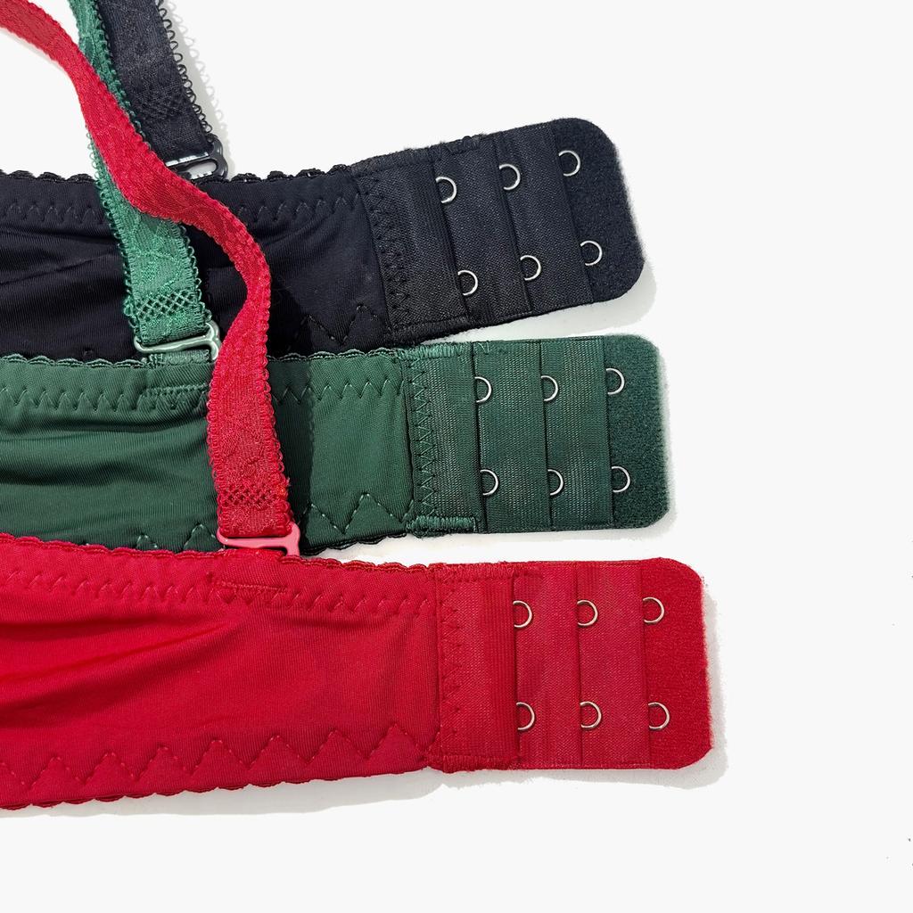 3pcs Christmas Palm Pad Bra Set, Thick Padded Underwire Push Up Lingerie for Lift & Contour