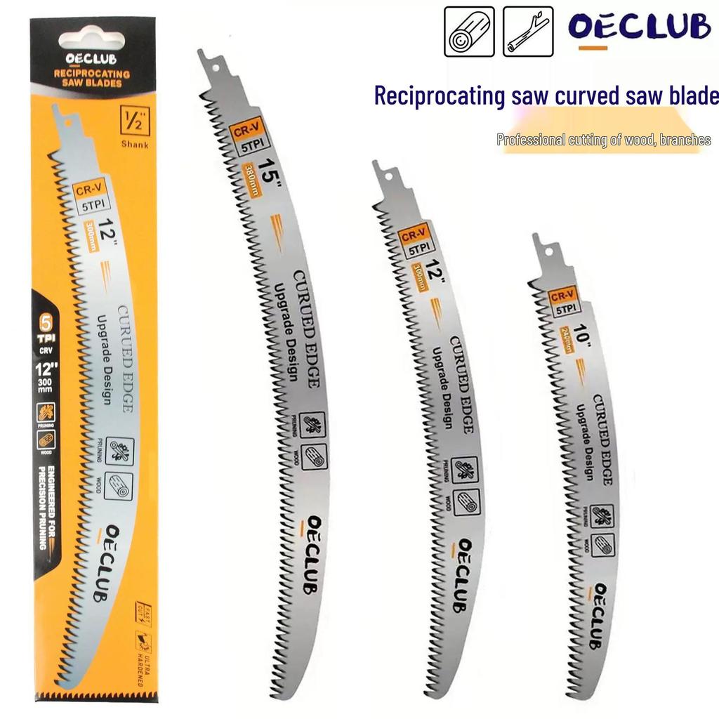 Universal Extended Reciprocating Saw Blade for Woodworking and Branch Cutting