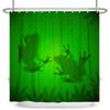 Funny Frog Cartoon Shower Curtain Sets Leaf Animal Creative Children Bathroom Decor Waterproof Fabric Home Hooks Bath Curtains