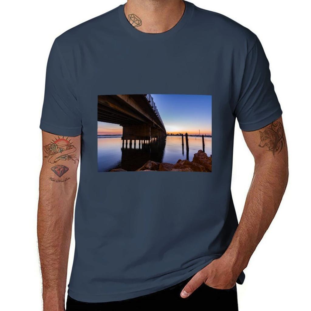 Forster Bridge At Sunset Tshirt Casual Pattern Print Tee Shirt