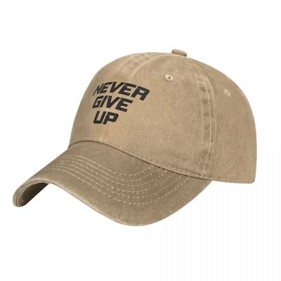 Never Give Up Baseball Cap Fashion Logo Tennis Hip Hop Hats Summer Casual Unisex Vintage Custom Baseball Caps