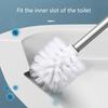 4Pcs Household Toilet Bowl Brush Soft Bristles Toilet Cleaning Brush Stainless Steel Handle Deeply Cleaning Toilet Brush