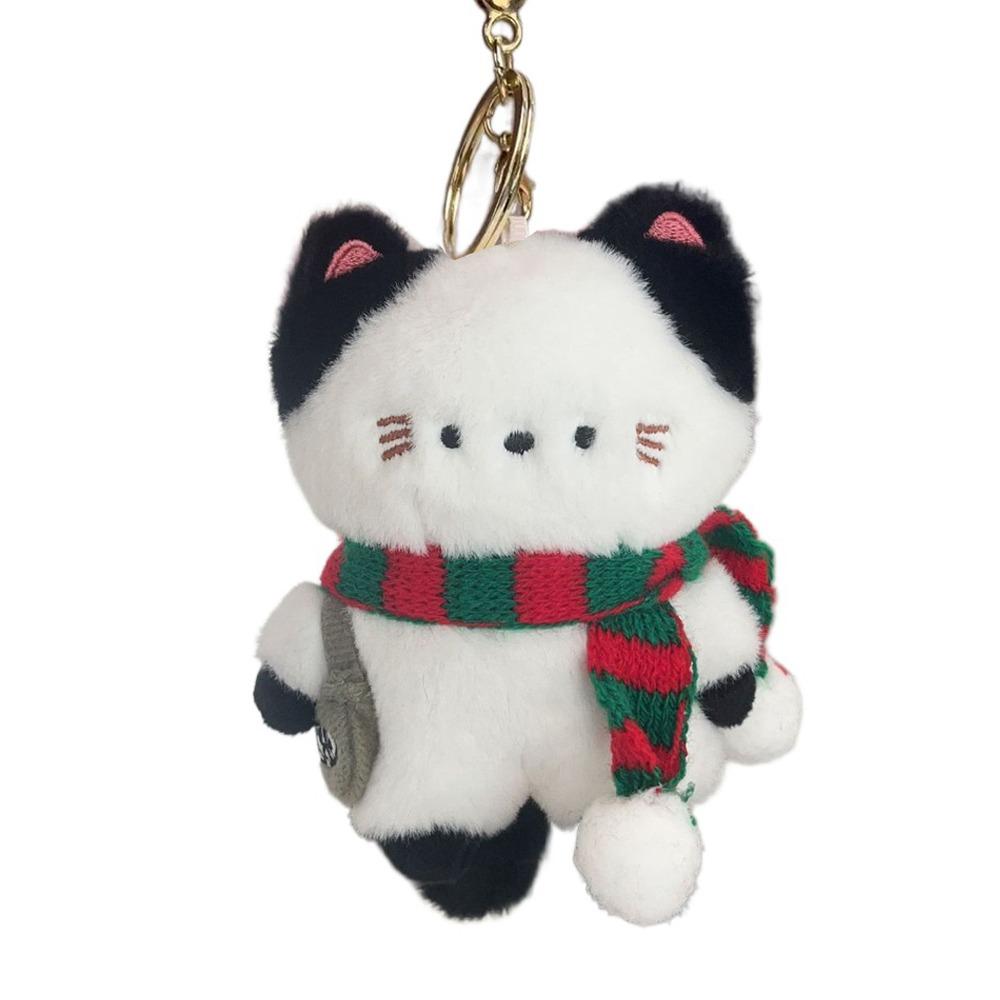 Travel Kitten Cat Plush Keyring Bell Plush Cat Doll Keychain Plush Cat Bag Pendant  Female Girls