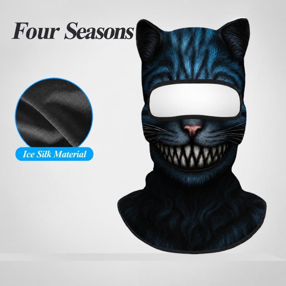Windproof Balaclava Mask Ice Silk Eared Head Cover Novelty Full Face Mask Cycling/Party/Outdoor