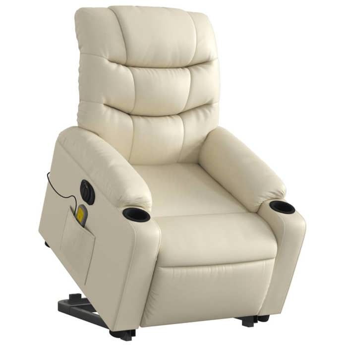 VidaXL Electric Massage Recliner, Relaxation Chair with Adjustable Backrest and Footrest, Salon Seat 3206621