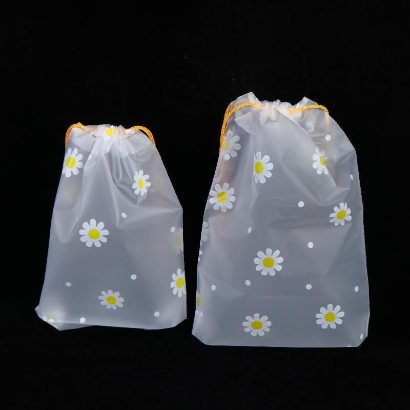 20Pcs Transparent Waterproof Travel Cosmetic Bag Towel Socks Plastic Drawstring Storage Bag Bathroom Transparent Beach