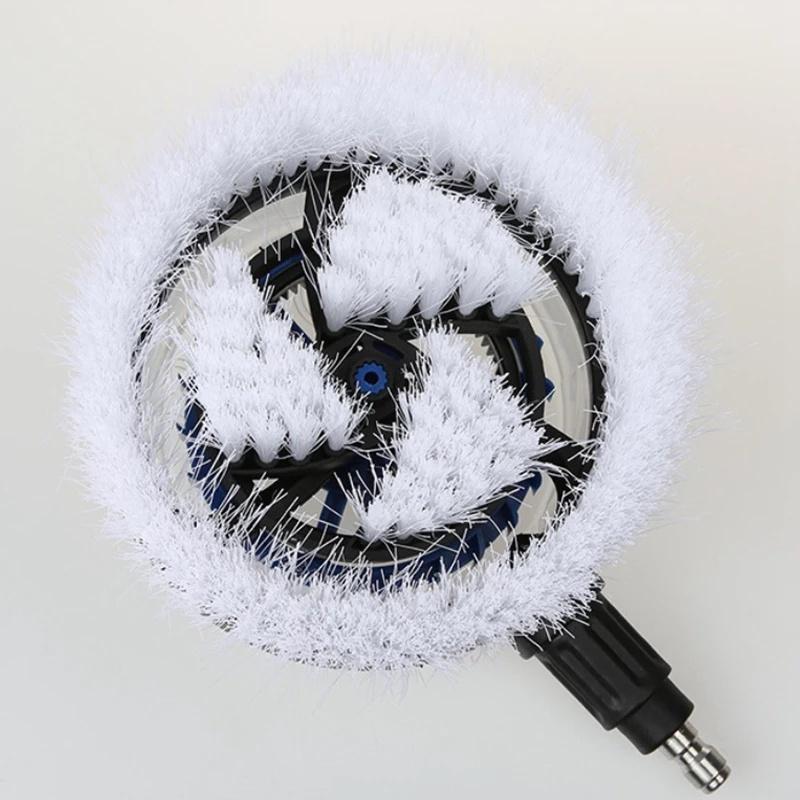 New Hydraulic Levels Car Wash Brush Automatic Rotation Washer Car Cleaning Washing Plastic Head Tools with 1/4 Inch Quick Connect