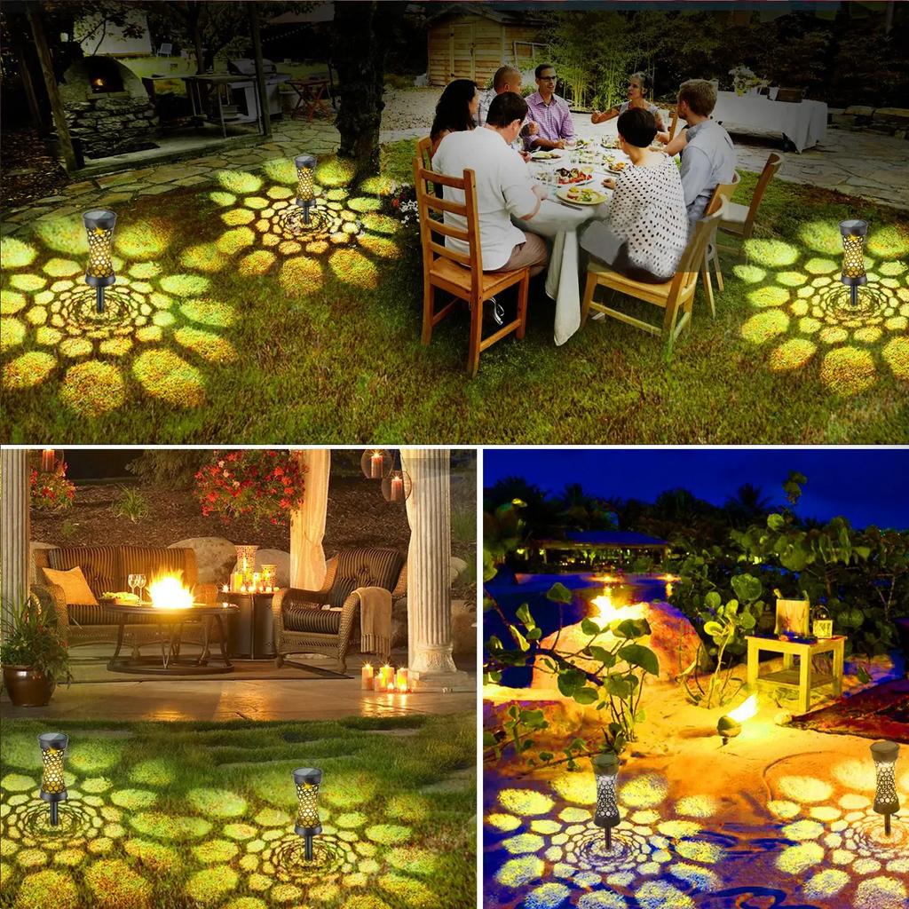 Newest RGB Outdoor Solar Lawn Lamps Garden Landscape Atmosphere Decorative Lighting Camping Ground Lamp IP65 Waterproof Hot