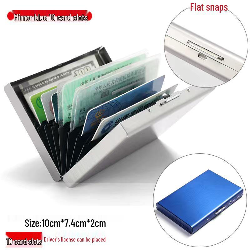 Portable Anti-Theft RFID Blocking Stainless Steel Card Holder for Men & Women