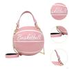 Basketball Shaped Crossbody Bag Clutch Zipper PU Shoulder for Vacation Phone