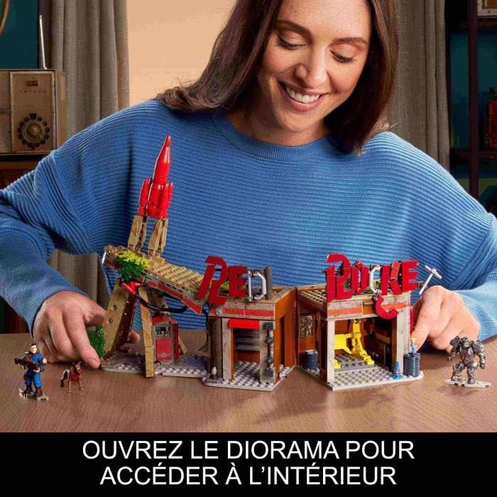MEGA Coffret Relais Routier Red Rocket Fallout, 824 Éléments, 2 Personnages Articulés Et Accessoires HXT00