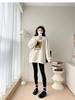 2025 Spring-Autumn Maternity Two-Piece Set: Grey & White Elephant Slit Sweatshirt with Long Sleeves