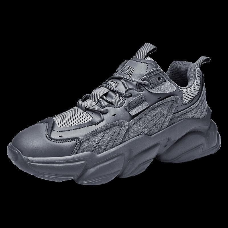 

Men s shoes winter 2020 new white and black sports versatile casual dad trendy shoes ins velvet running cotton shoes 46 серый