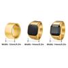 Titanium Steel Men's Ring Band Set - Three-Piece Combo
