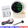 ZMFJH Digital 52MM Dual Gauge with Alarm Green LED 2 IN 1 Water Temperature+Water Level Gauge Sensor 0-190ohm for Car Boat Yacht