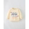 Girls' Off-White Rabbit Long-Sleeve Pullover Sweatshirt Baby 2025 Spring and Autumn Clothing Children's Thickened T-Shirt Base Layer 8