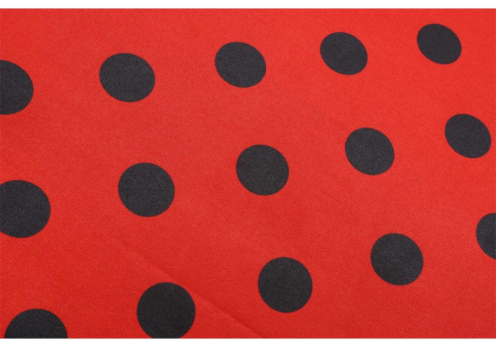 2022 Retro Polka Dot Doll Collar Short Sleeve Party Dress