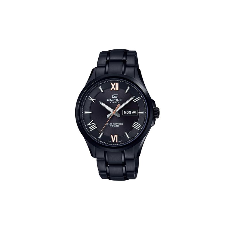 

Casio CASIOEDIFICE series IP coating solar energy simple casual business Roman scale solar quartz movement stainless steel strap Japanese EFB-104SBC-1 чорний