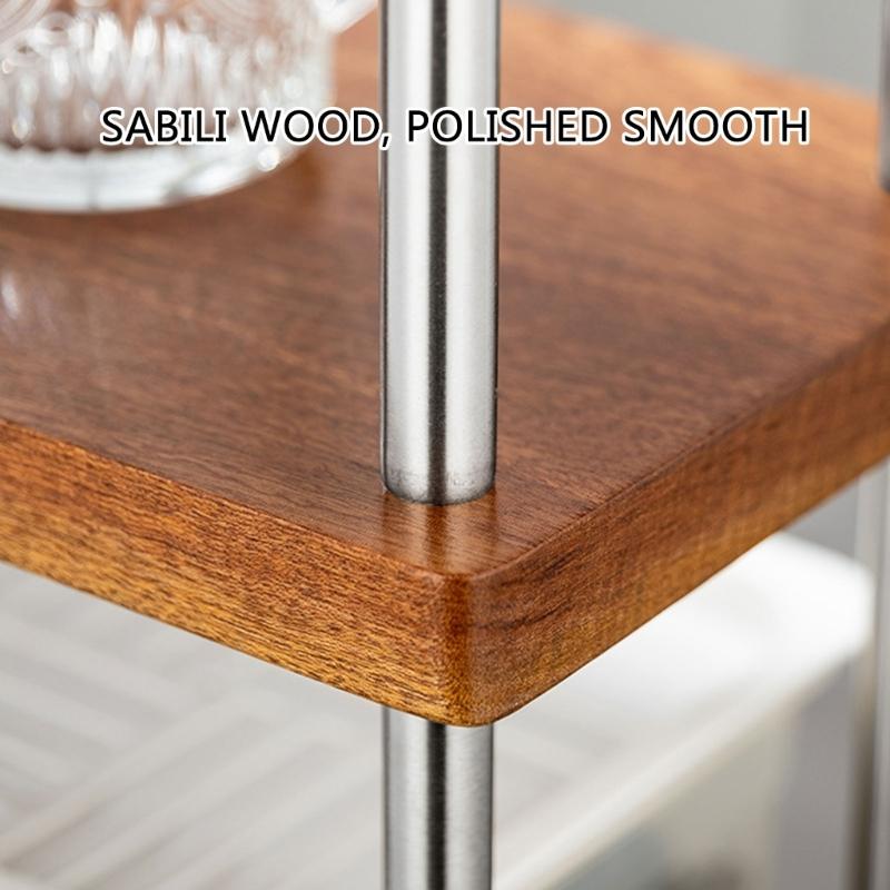 Multifunctional Wood Rack with 3 Layers Coffee Cup Display Stand Multilayer Storage Shelf Practical Cup Organizers