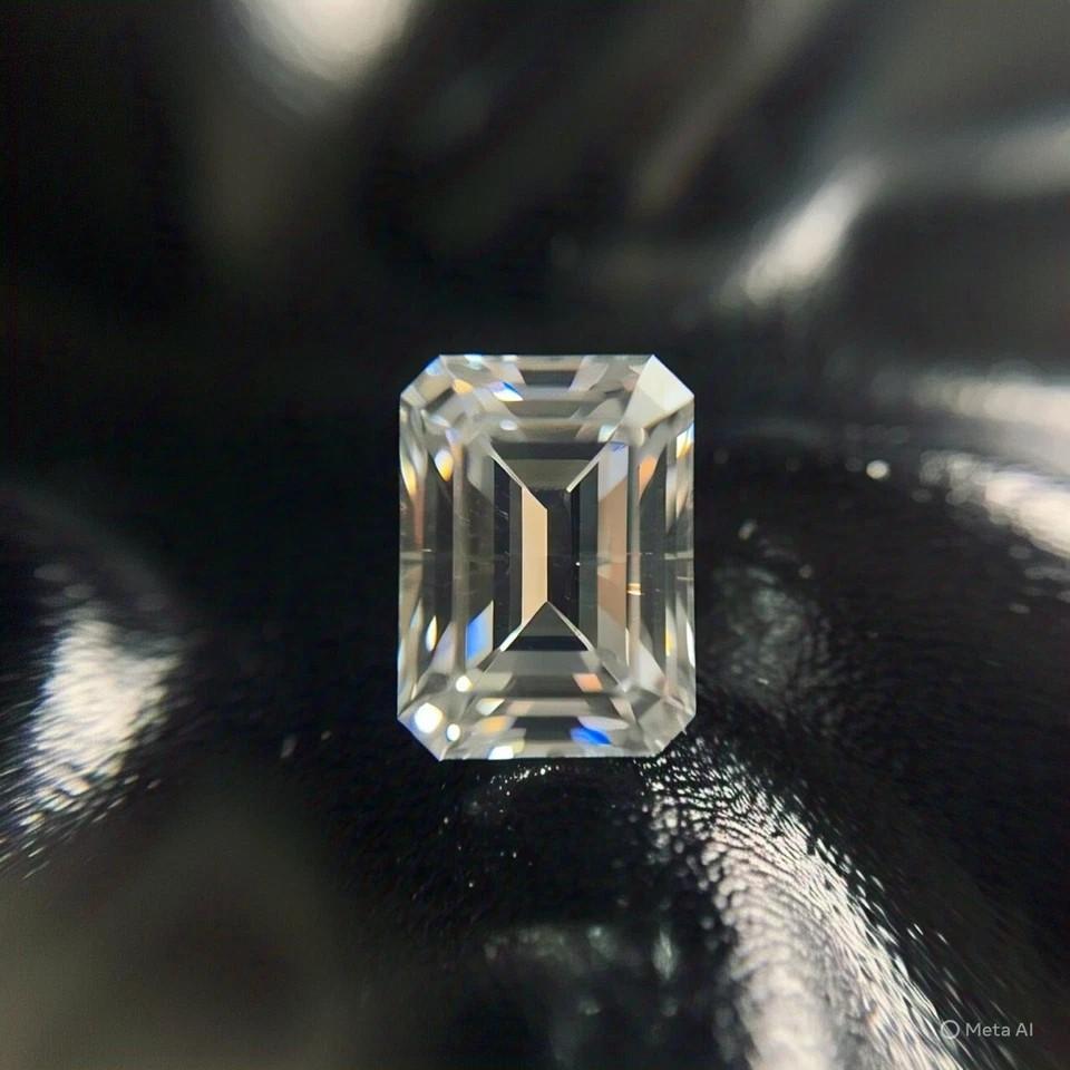 Emerald Cut 1 CT VVS1 Clarity Natural D Color Lab-grown Diamond Certified M1U98