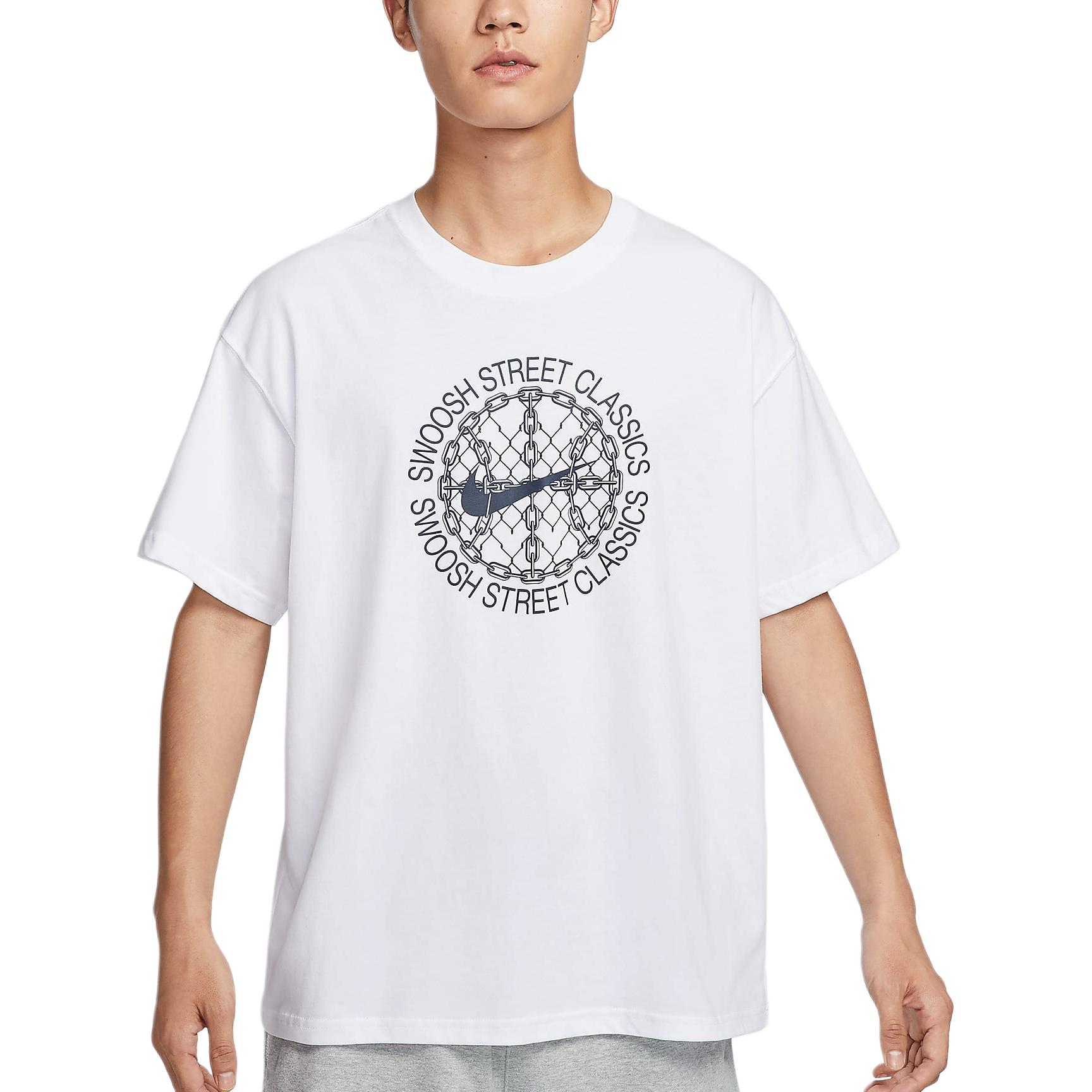 

Nike Max90 Basketball Letter Logo Print Comfortable Short Sleeve T-Shirt Men tops White FZ8070100 2XL