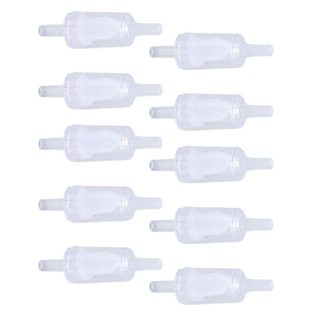 10 Pcs Check Valve 4mm PP Pump Aquarium 1 Way Water Stop Check Valve for Fish