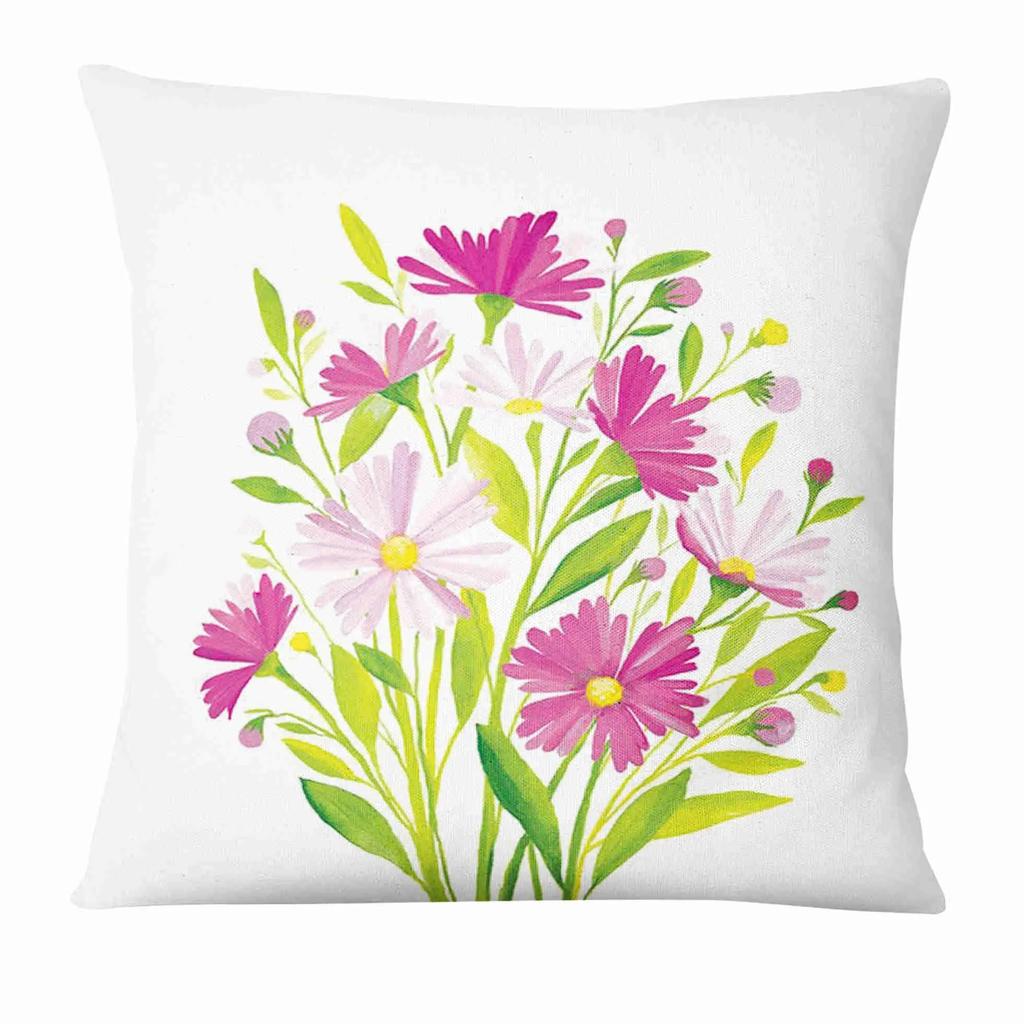 Painted Flower, Bird and Butterfly Decorative Pillowcase Living Room Office Ornaments Home Pillowcase