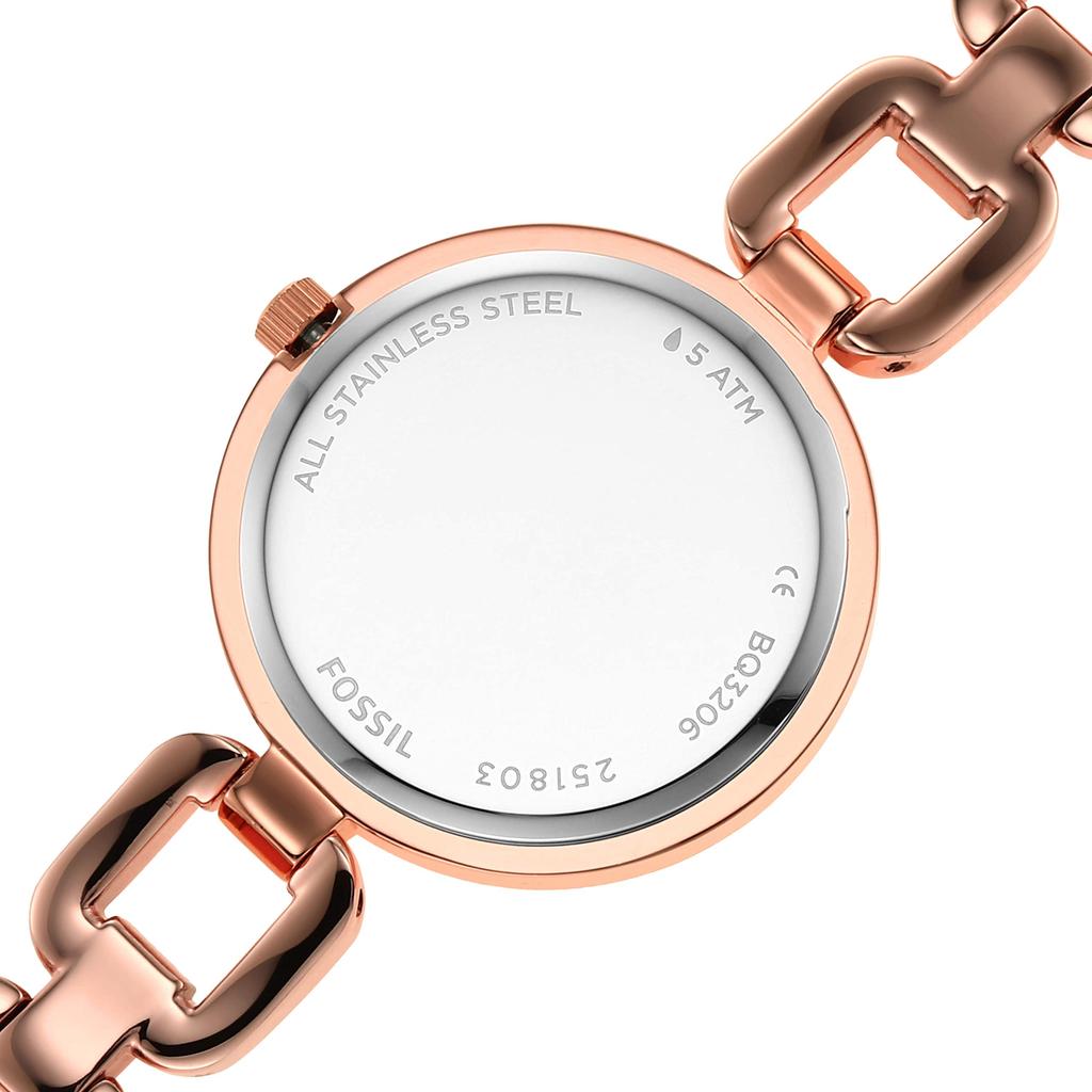 KERRIGAN Rose Gold Tone Stainless Steel Watch Three-Hand