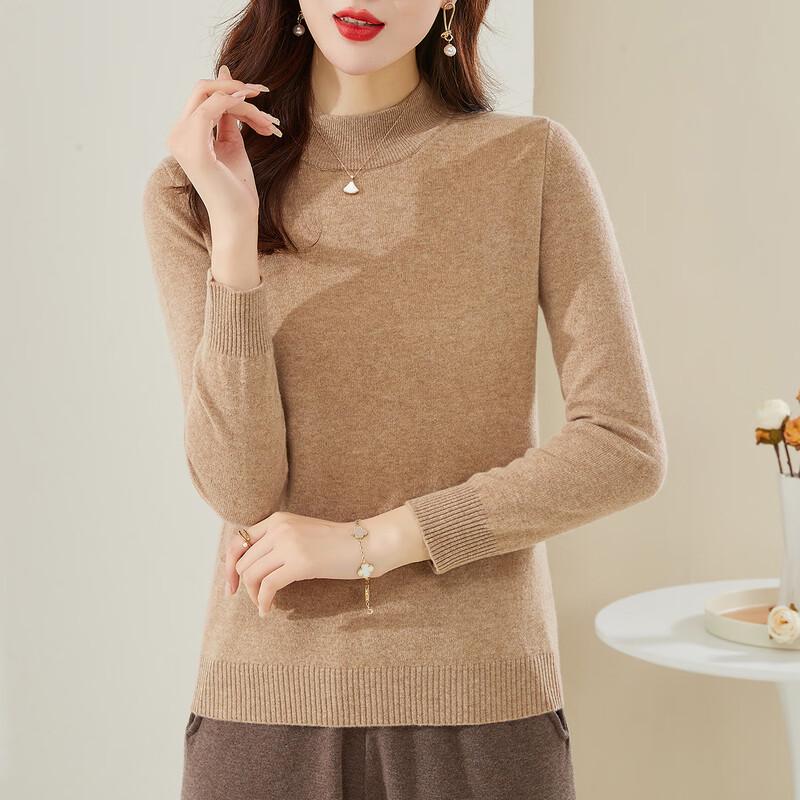 Damski sweter z golfem Jinjuan, 100% wełna merynosów