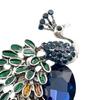 Brooch Pin Imitation Crystal Inlaid Peacock Shape Zinc Alloy Pin Coats Suits Sweaters Dresses Badge Party Fashion Accessory