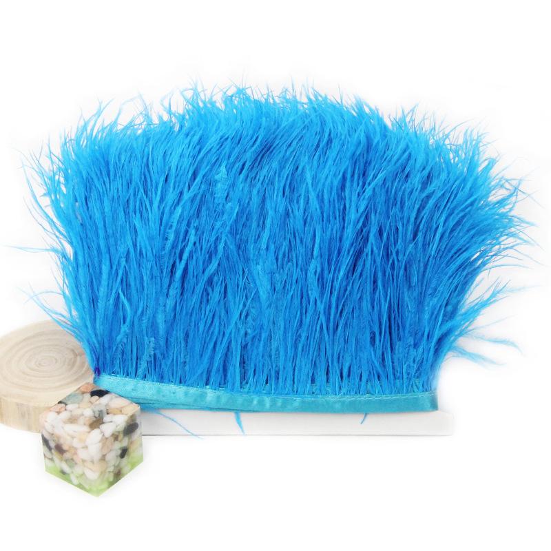 Feather1 Meter Fluffy Ostrich Feather Satin Trim Cloth Sideband 8-10cm Ribbon Fringe Suitable for Skirts / Dresses / Apparel Party DIY