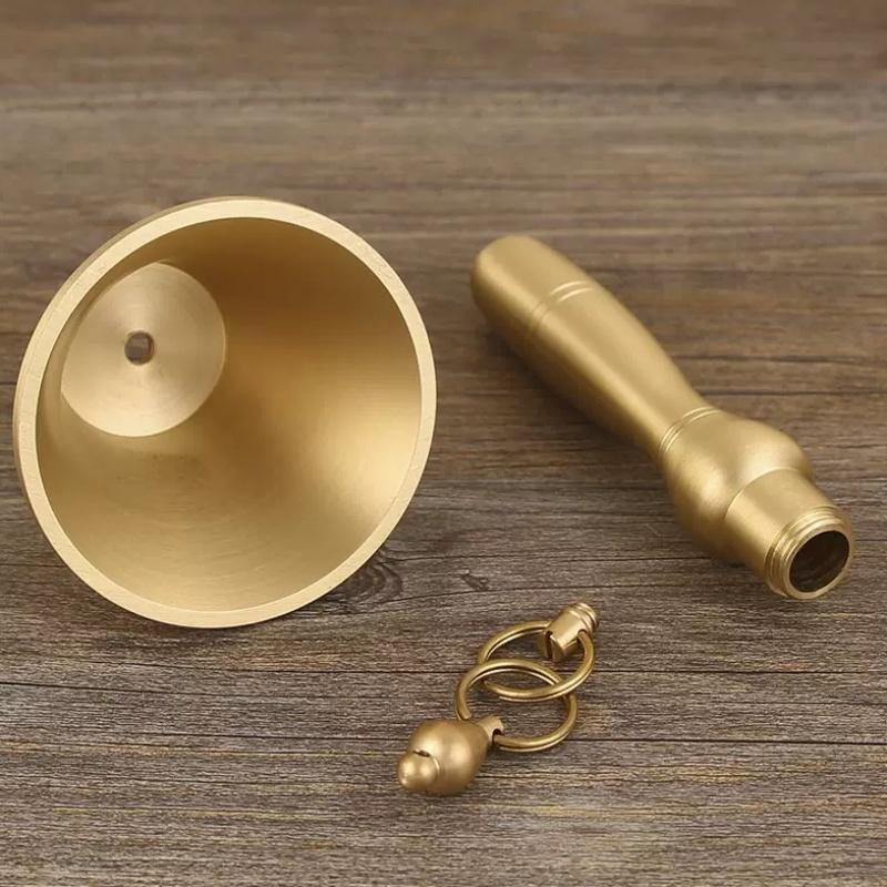 Reine Kupfer-Handglocke mit Griff Kinder-Musikinstrument Klingel Größe - Musikinstrument