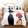Cool Tsurezure Children Bedding Set 3Pcs Teen Love Comedy Manga Pattern Comfort Bed Linen For Otaku Anime Fans All Season