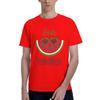 Funny slice with sunglasses Mens Watermelon print Hipster Tees Short Sleeve Round Neck Pure Cotton New Arrival Tops TShirt
