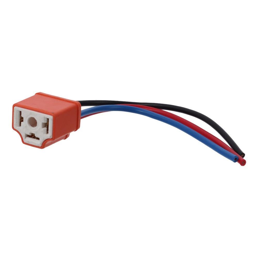 Qicarkey H4 Wiring Harness Headlight Socket 2 Pcs H4 Ceramic Rubber Metal Headlight Connector