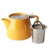 FOR LIFE Ceramic Teapot, 530ml Capacity, 3-Cup Capacity, with Tea Strainer, Dishwasher Safe, Lid Stays put, One-Hand Pour, Mandarin Orange Stamp Teapo