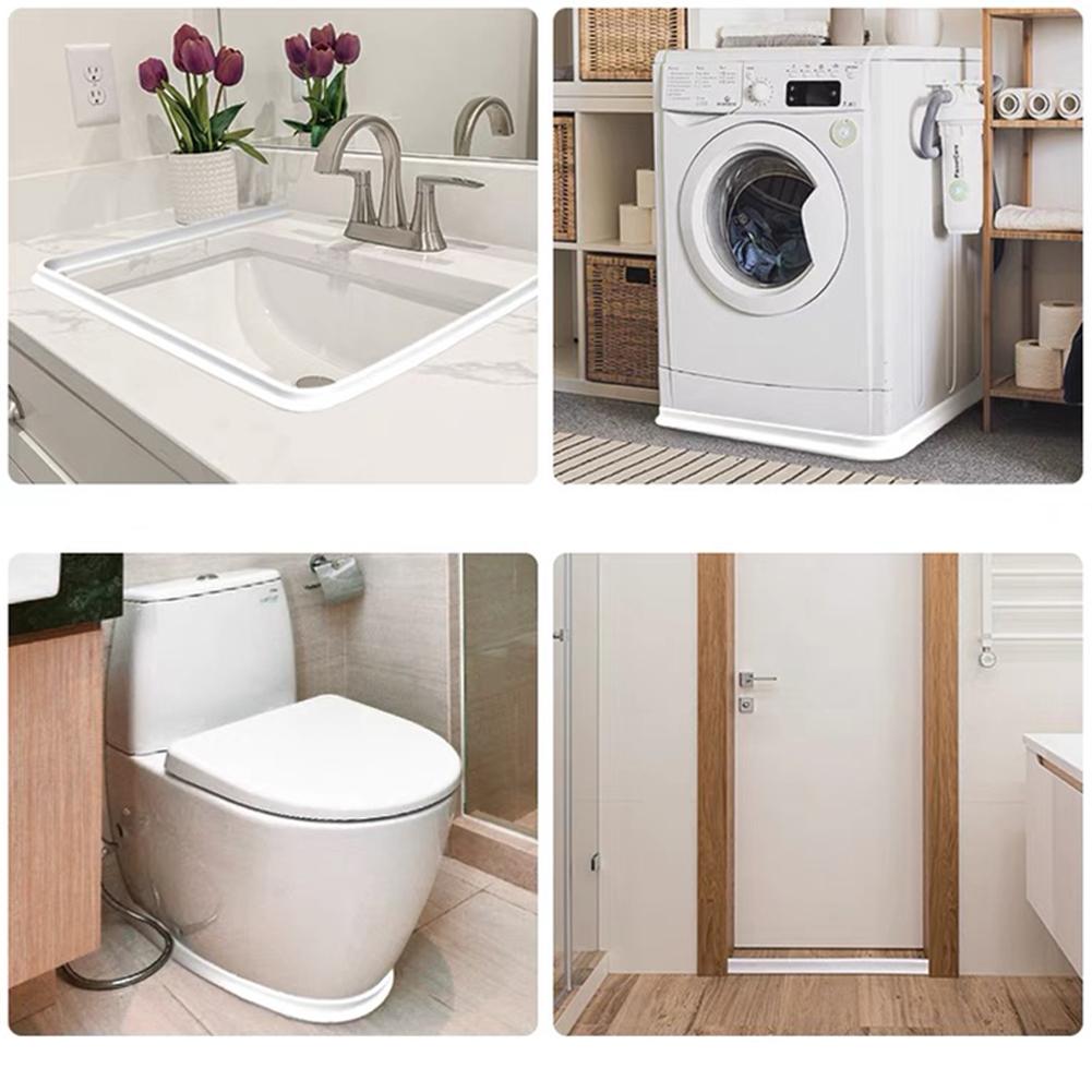 1-3M Bathroom Water Stopper Silicone Retaining Strip Water Shower Dam Flood Barrier Dry And Wet Separation Blocker