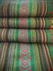 Versatile linen stripe fabric for DIY and more ethnic-inspired tablecloths, crafts, (Green, 2m)