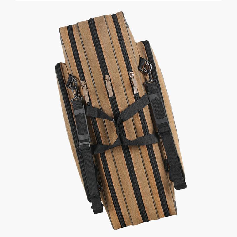 SCIONE Canvas Thick Fishing Gear Bag Large-capacity Waterproof Fishing Bag Multifunctional Sea Pole Bag