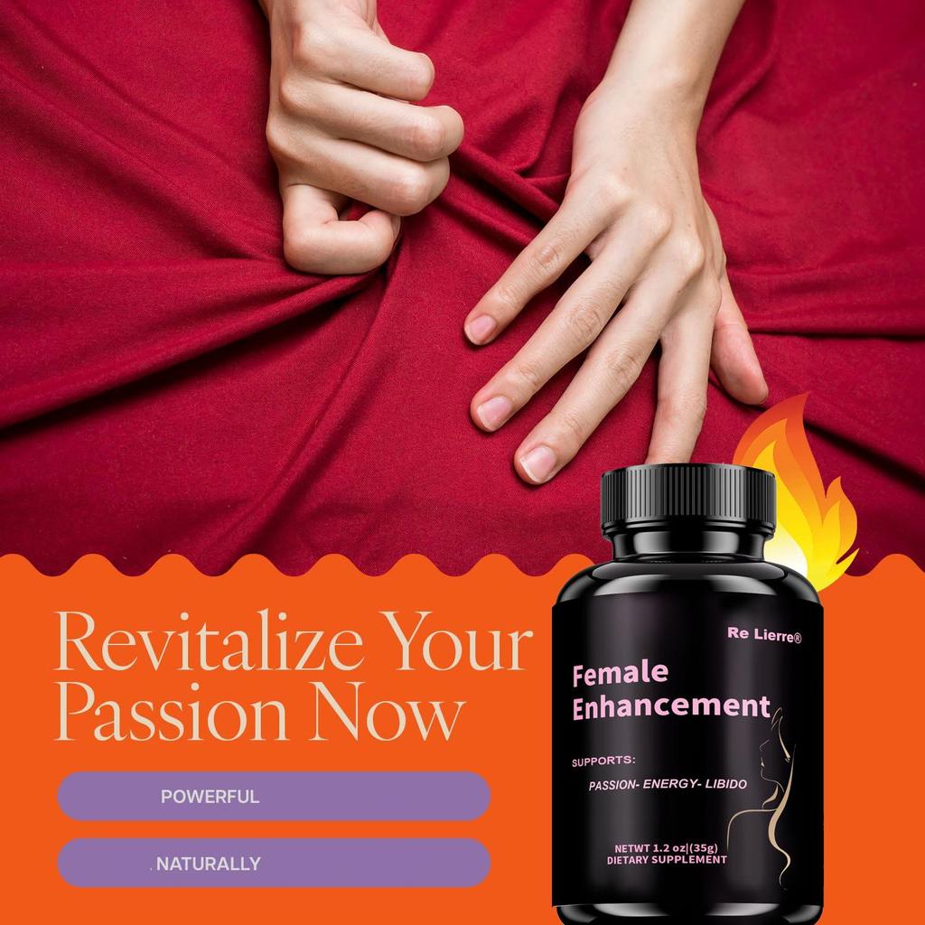 RE LIERRE Intimpflegekapseln für Frauen - Natürliche Libido-Unterstützung mit Ziegenkraut | Steigern Sie Sensibilität, Stimmung & Verlangen | 60 vegane Kapseln
