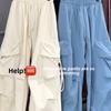American Retro Hot Girl Cargo Pants, Women Loose Hip Hop Streetwear Trousers, Trendy Wide Leg Casual Dance Long Pants
