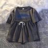 Women's Loose Two-Piece Casual Sports Suit with Graphic Print