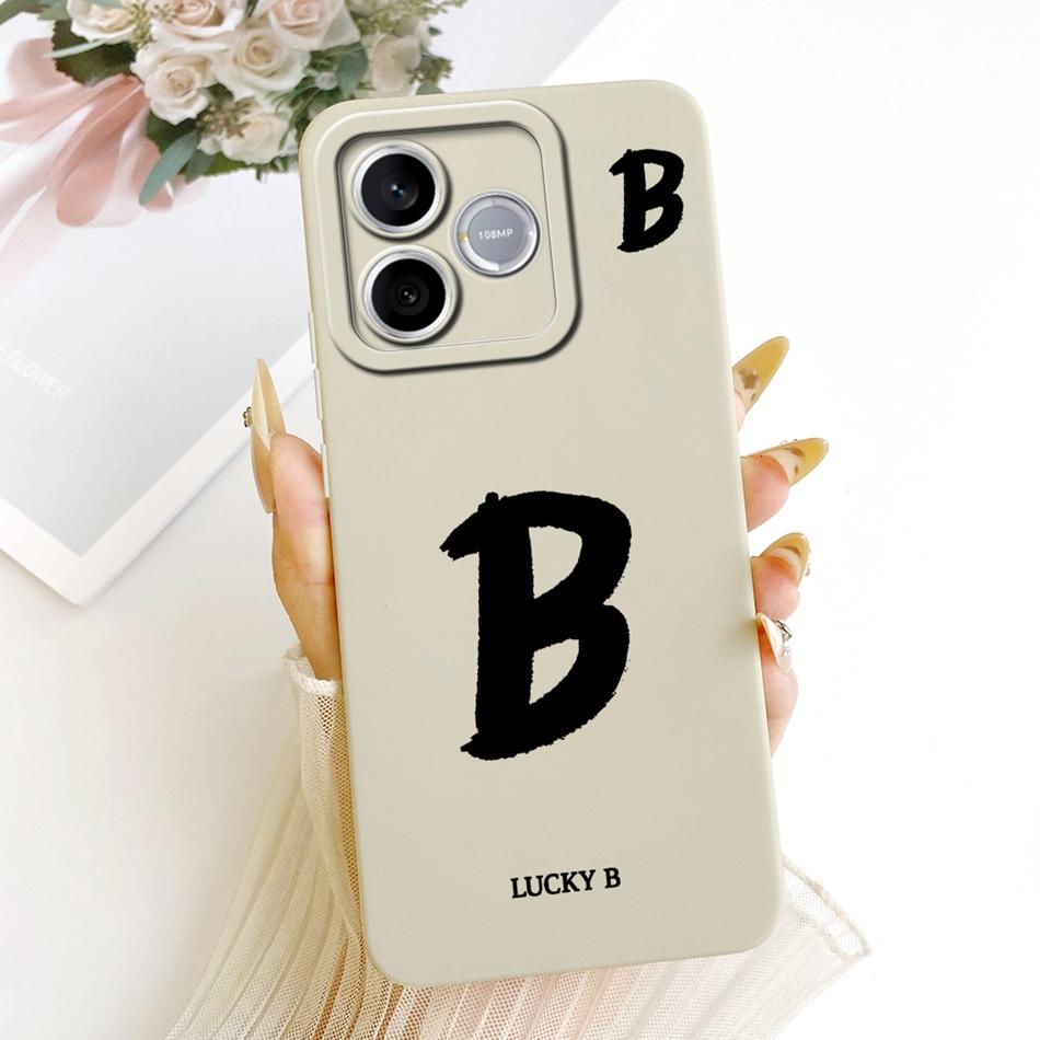 For Honor 600 Lite 5G Honor600 Lucky Initial Letter Phone Case For Honor 600 600Lite Soft Silicone Shockproof Cases Bumpers