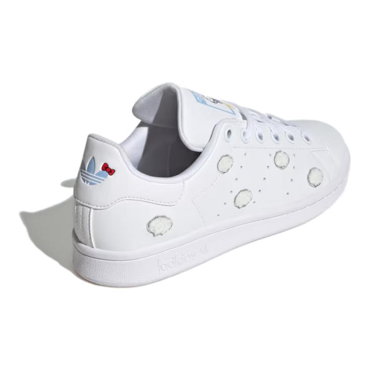 adidas Hello Kitty x Stan Smith J Embroidered Clouds Kids Sneakers White Cloud-White Grey-One IF7022