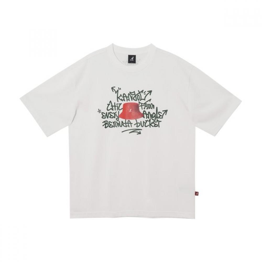 Kangol Bermuda BuckeT ShorT Sleeve T shirT 2788 Off whiTe XL