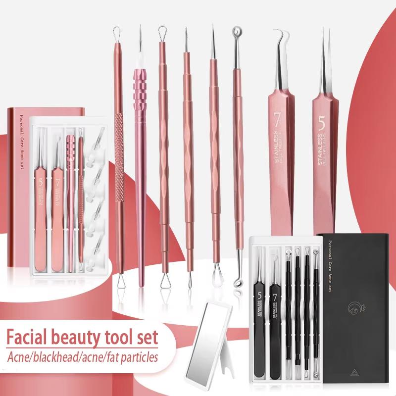 Pinzette professionali per la rimozione dell'acne, ultra-fine, tedesche, no. 5 Cell Pimples Blackhead Clip Strumento per la pulizia dei pori del viso
