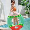 Summer Seat Ring Toy Buoy Mattress Thickened PVC Summer Float Toy Circle Outdoor Activities Inflatable Watermelon Swimming Ring Pool