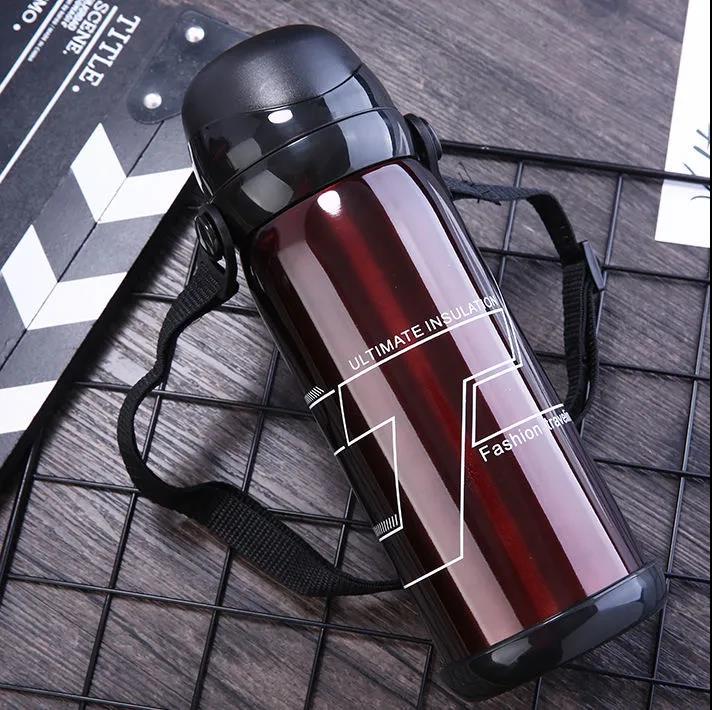 WTEMPO 800ML Stainless Steel Vacuum Flask Outdoor Sports Large Capacity Kettle Coffee Tea Water Bottle Milk Insulation Cup