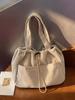 Women's Trendy Corduroy Pleated Shoulder Tote - Large Capacity, Versatile, Casual Commuter Handbag